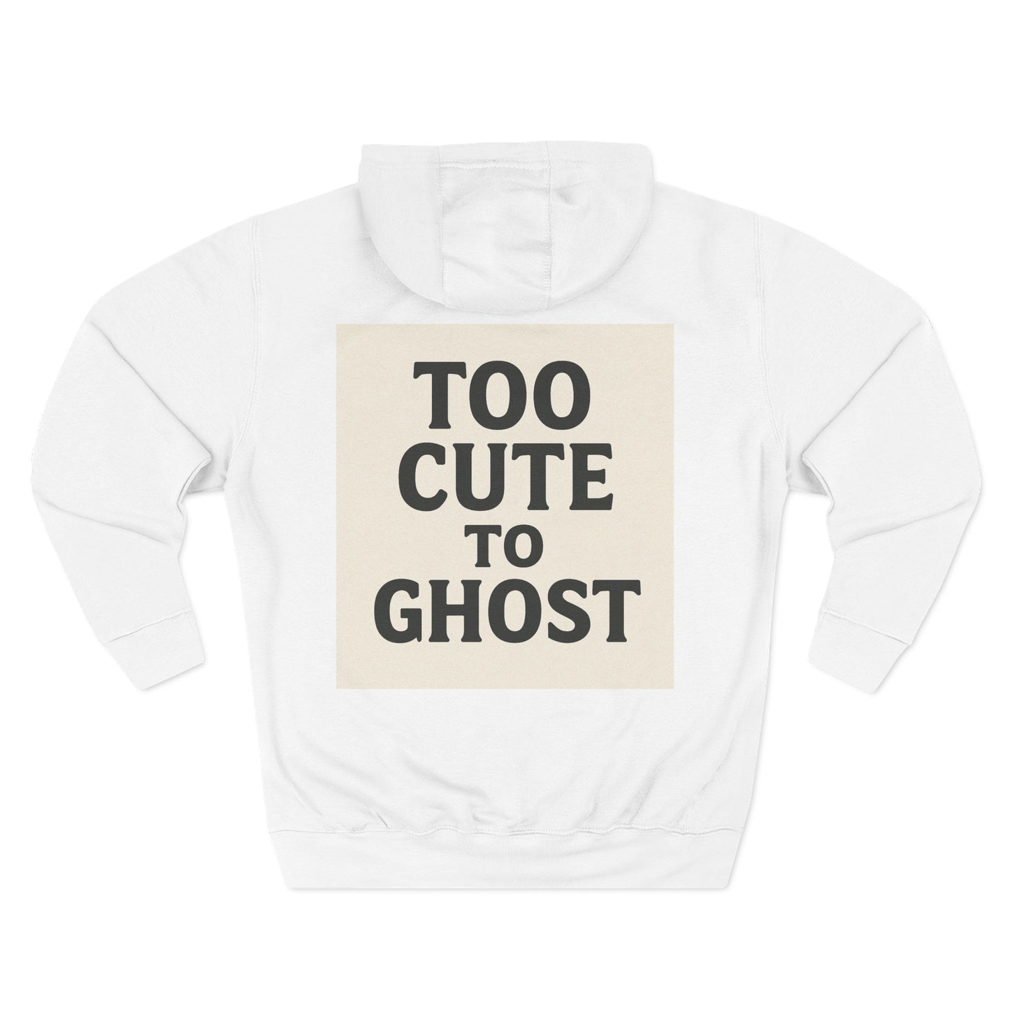 Three-Panel Fleece Hoodie - Sweet Dreams & Too Cute to Ghost, Cozy Hoodie for Fall, Cute Casual Wear, Gift for Halloween, Funny Hoodie