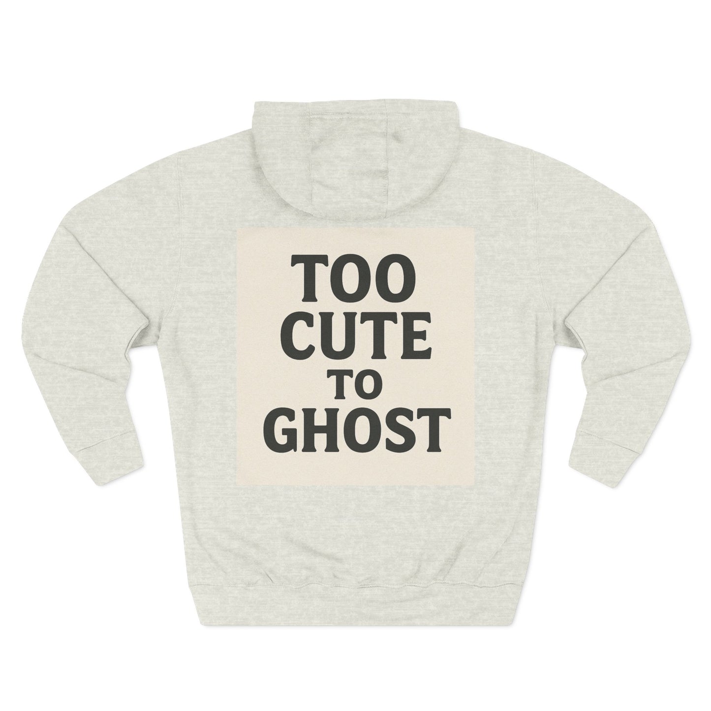 Three-Panel Fleece Hoodie - Sweet Dreams & Too Cute to Ghost, Cozy Hoodie for Fall, Cute Casual Wear, Gift for Halloween, Funny Hoodie