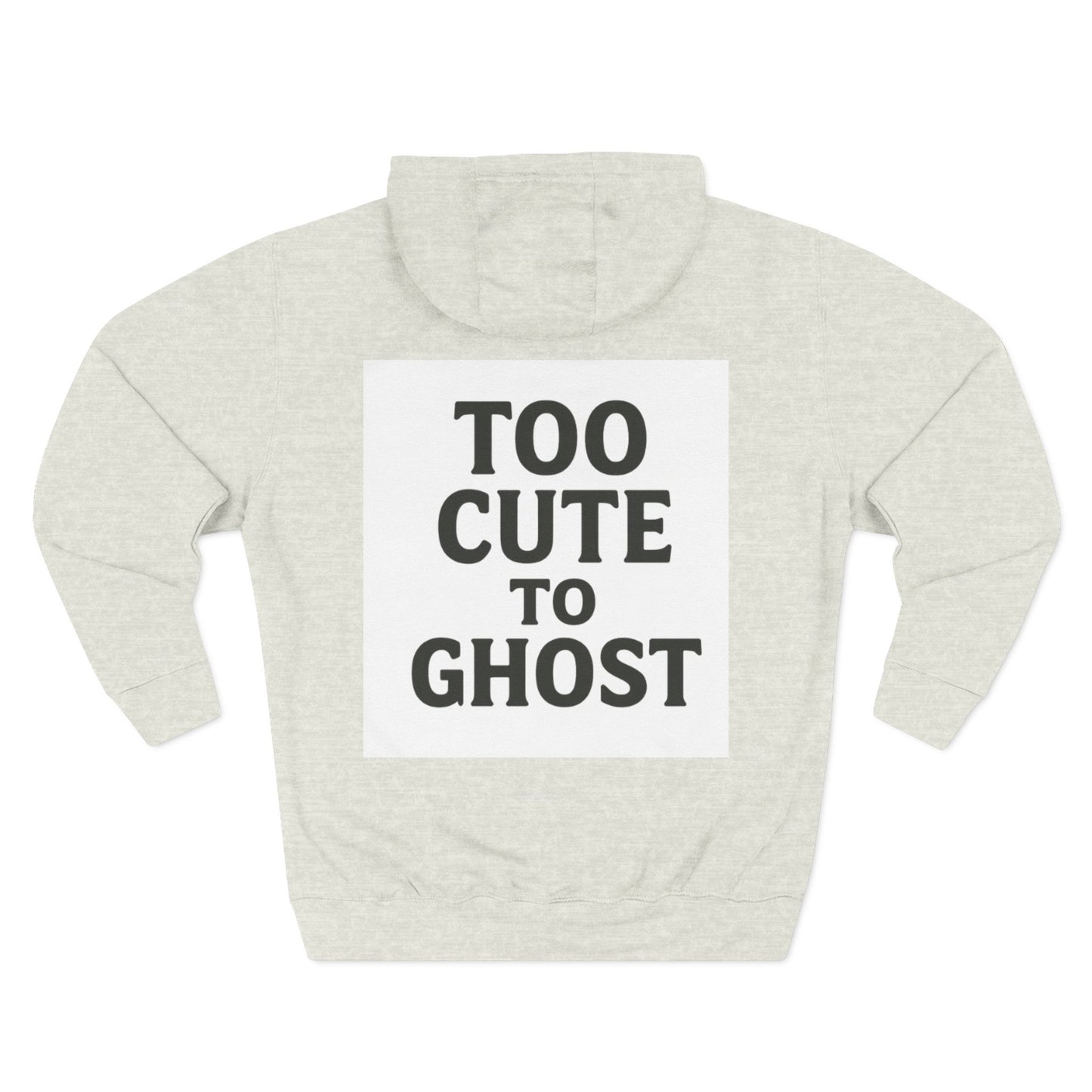 Too Cute to Ghost Fleece Hoodie, Cozy Sweatshirt, Gifts for Her, Halloween Apparel, Casual Outfit, Fun Layering
