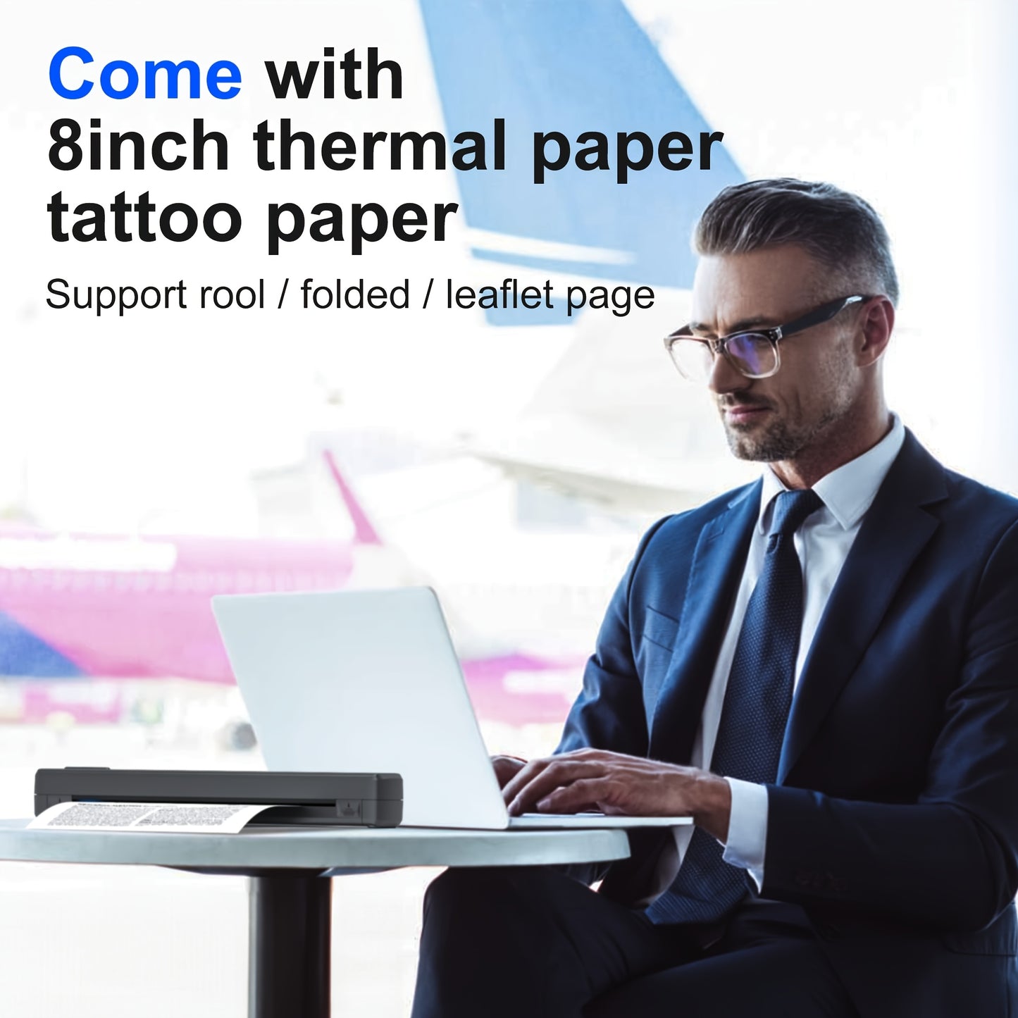 Orexy™ Wireless Inkless portable Thermal Printer. Compatible with Iphone & Laptop