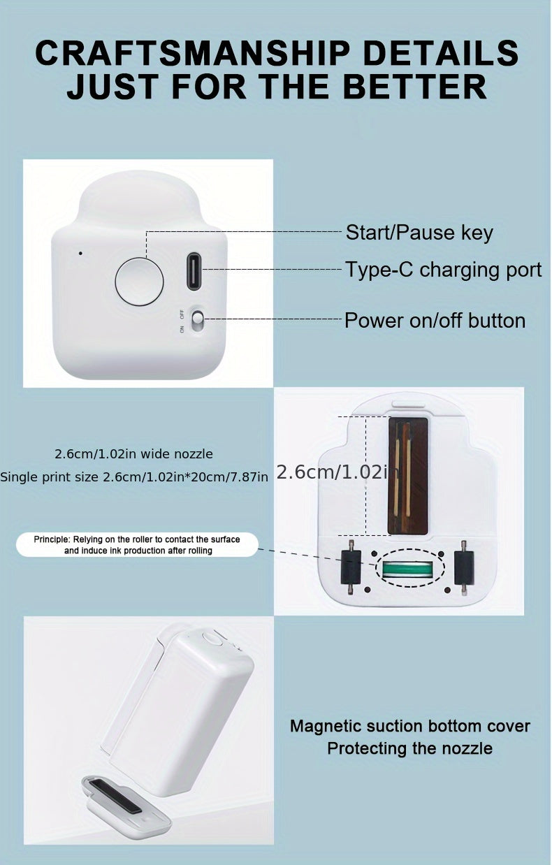 Orexy™ Mini Handheld Wireless Intelligent Printer