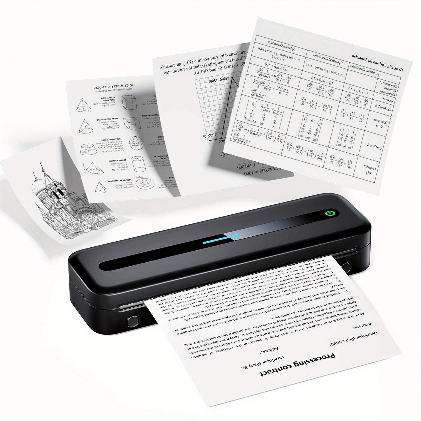 Orexy™ Portable Wireless  Thermal  Printer with  Upgraded  Thermal Paper- For Business Travel