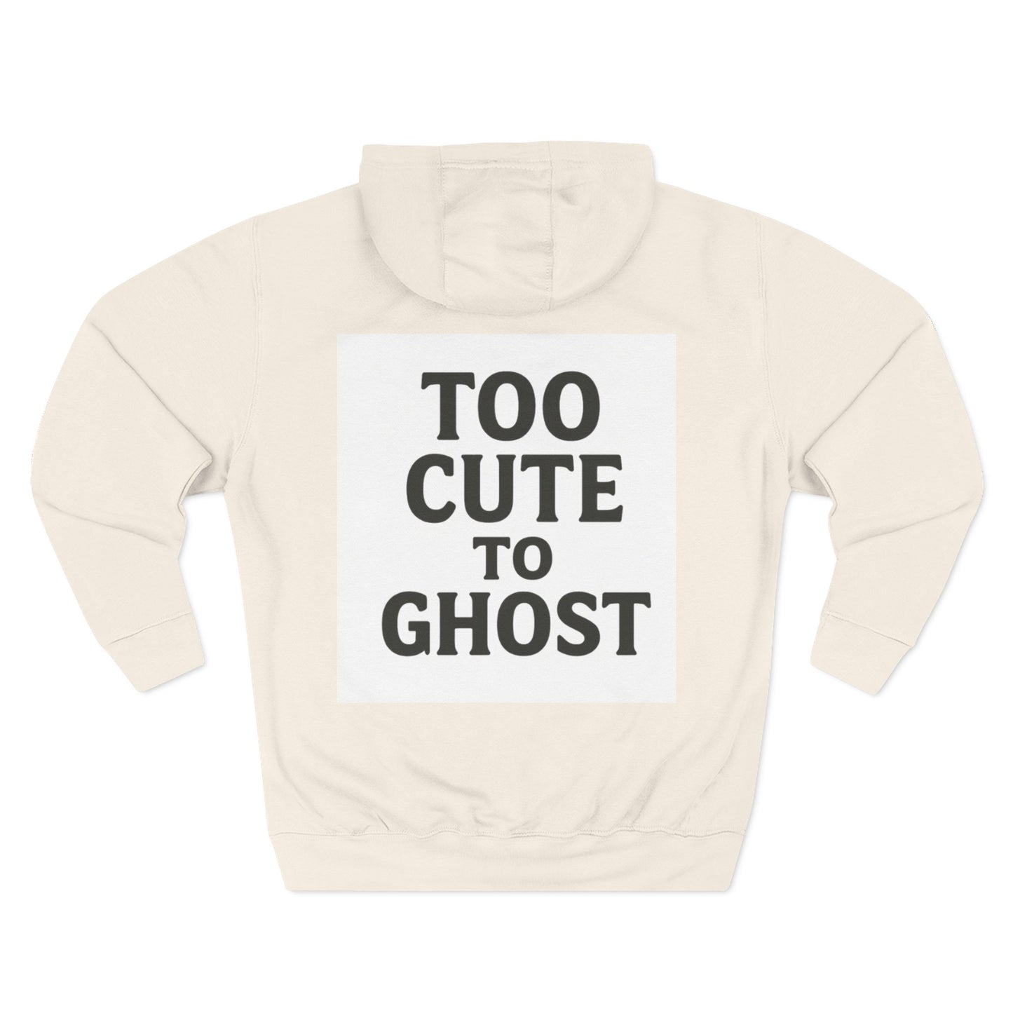 Too Cute to Ghost Fleece Hoodie, Cozy Sweatshirt, Gifts for Her, Halloween Apparel, Casual Outfit, Fun Layering