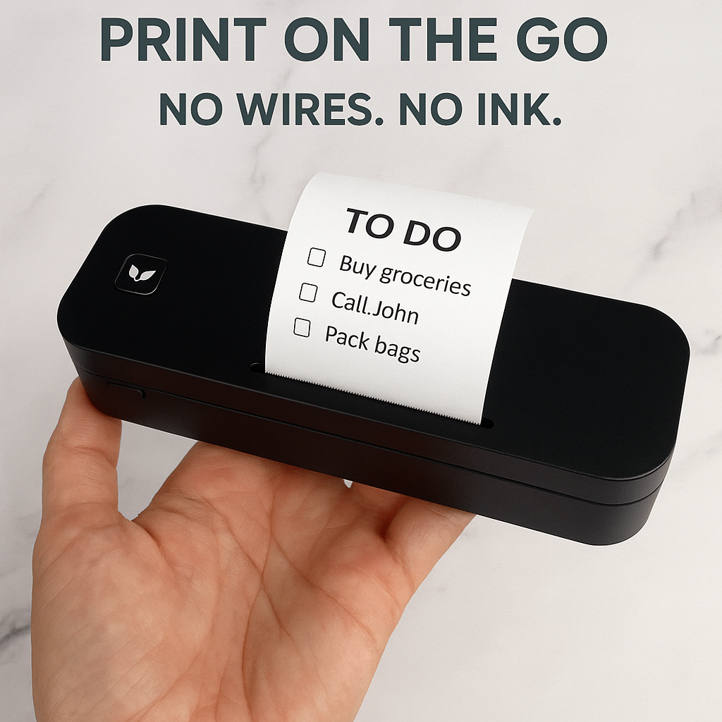 Orexy™ Wireless Inkless portable Thermal Printer. Compatible with Iphone & Laptop