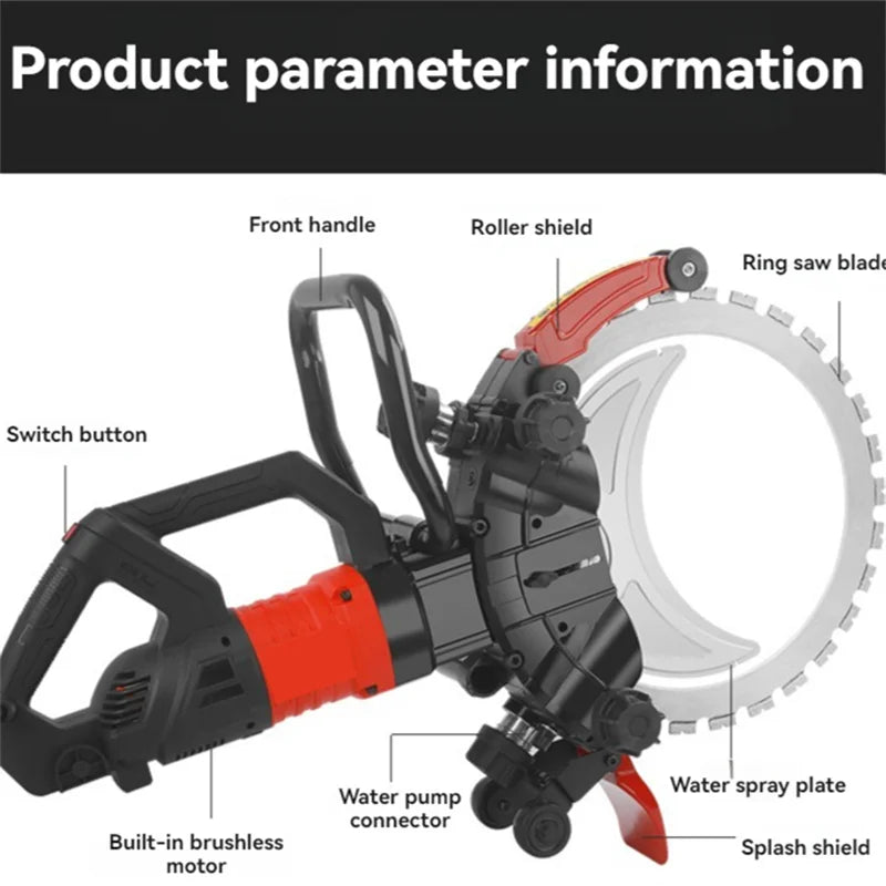 Concrete And Bricks High Frequency Brushless Ring Saw -- Wall Cutting Machine