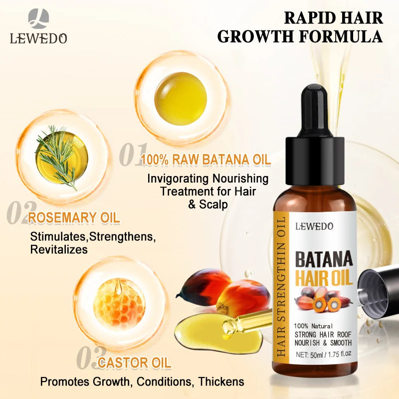 Hair Growth Batana Oil Serum Fast Growing Hair Essential Oil Beauty Hair Care Anti-Hair Loss Essence Natural Repair Damaged Hair