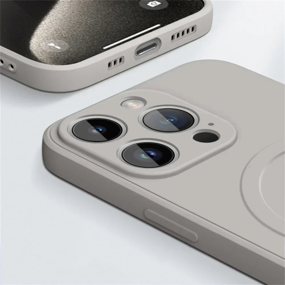 Luxury Original Liquid Silicone Case For iPhone 17 16 15 14 13 12 11 Pro Max 13 Mini Shockproof Bumper Cover Accessories