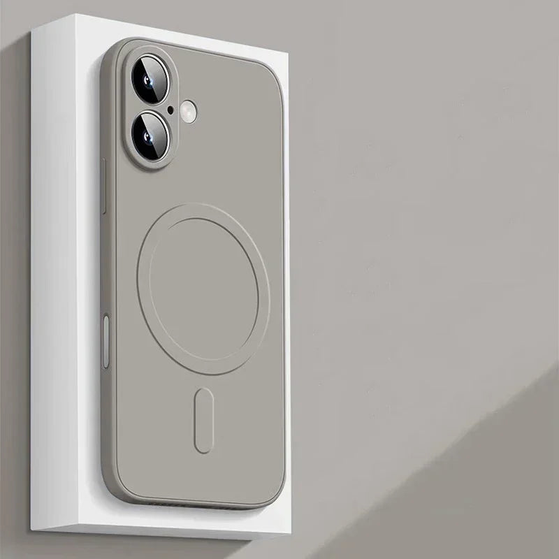 Luxury Original Liquid Silicone Case For iPhone 17 16 15 14 13 12 11 Pro Max 13 Mini Shockproof Bumper Cover Accessories