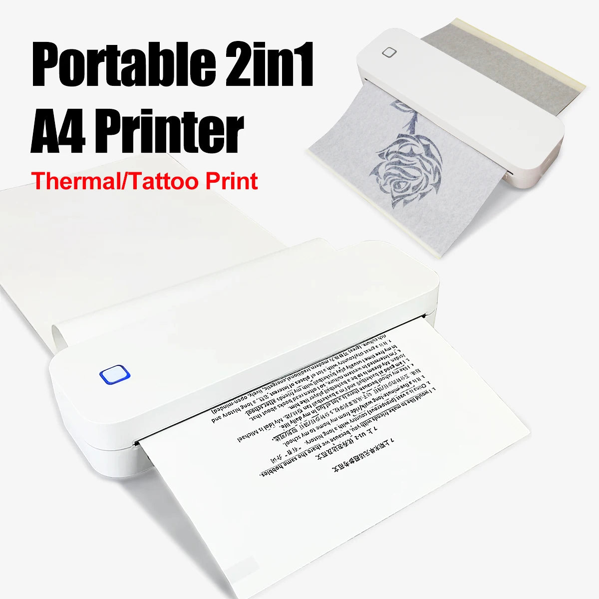 Orexy™ Wireless Inkless portable Thermal Printer. Compatible with Iphone & Laptop