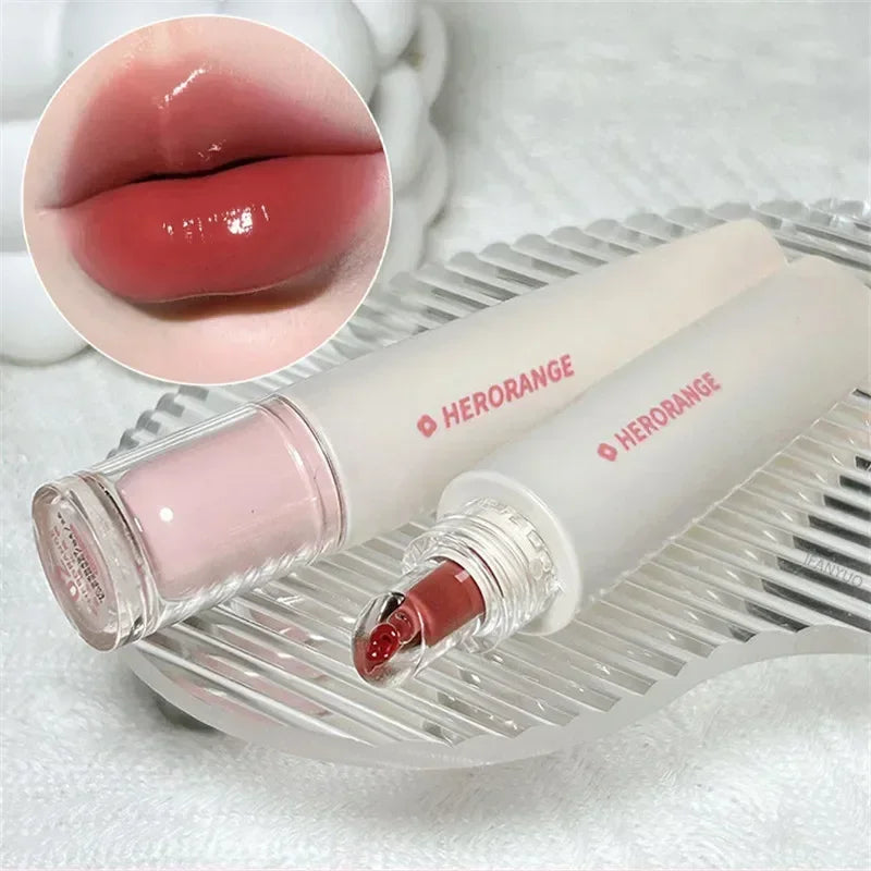 Jelly Lip Gloss Long Lasting Mirror Water Lip Glaze Colored Moisturizing Lipstick Crystal Shiny Lip Tint Korean Lips Care Makeup