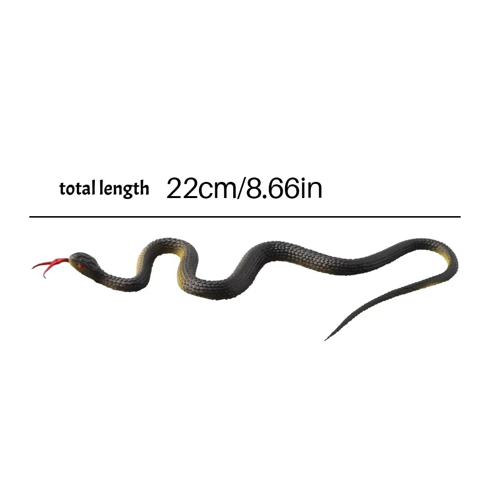 1/2pc Fake Snake Prank Toy Scary Simulation Rubber Anaconda Halloween Party Trick Toys Cosplay Costume Props Accessories 22cm