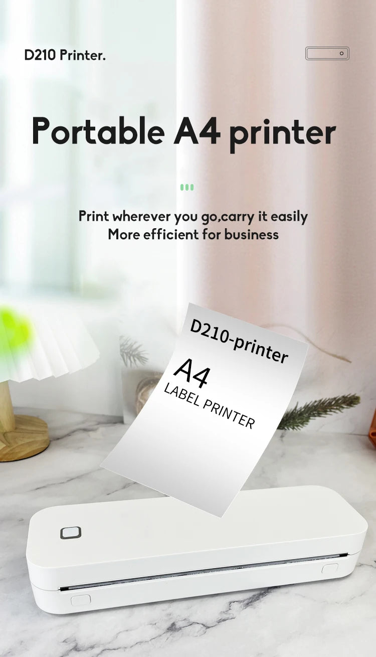 Orexy™ Wireless Inkless portable Thermal Printer. Compatible with Iphone & Laptop