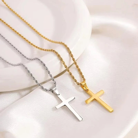 Men's and women's new cross pendant necklace