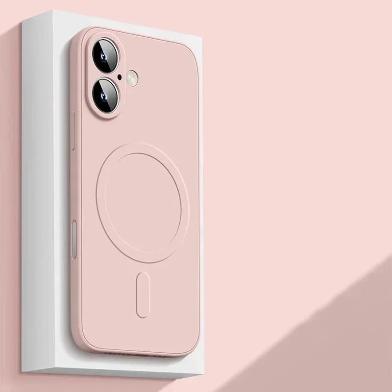 Luxury Original Liquid Silicone Case For iPhone 17 16 15 14 13 12 11 Pro Max 13 Mini Shockproof Bumper Cover Accessories