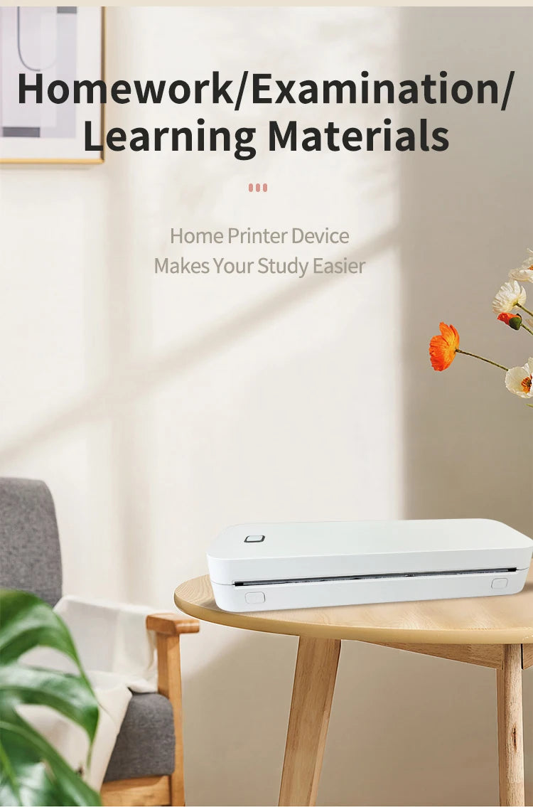Orexy™ Wireless Inkless portable Thermal Printer. Compatible with Iphone & Laptop