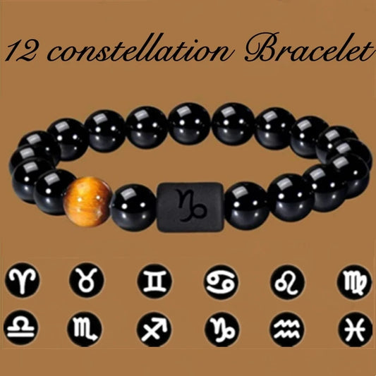 Orexy™ Celestial Unity Bracelet – Natural Onyx & Zodiac Energy