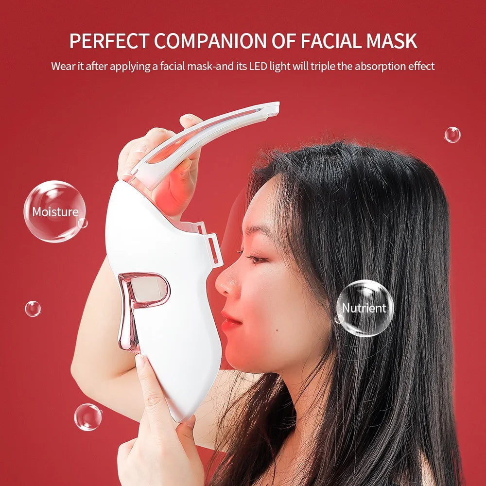 Wireless 7 Colors Face LED Mask Photon Facal Beauty Mask Skin Rejuvenation Anti Acne Repair Skin Tightening Anti Aging Skin Care
