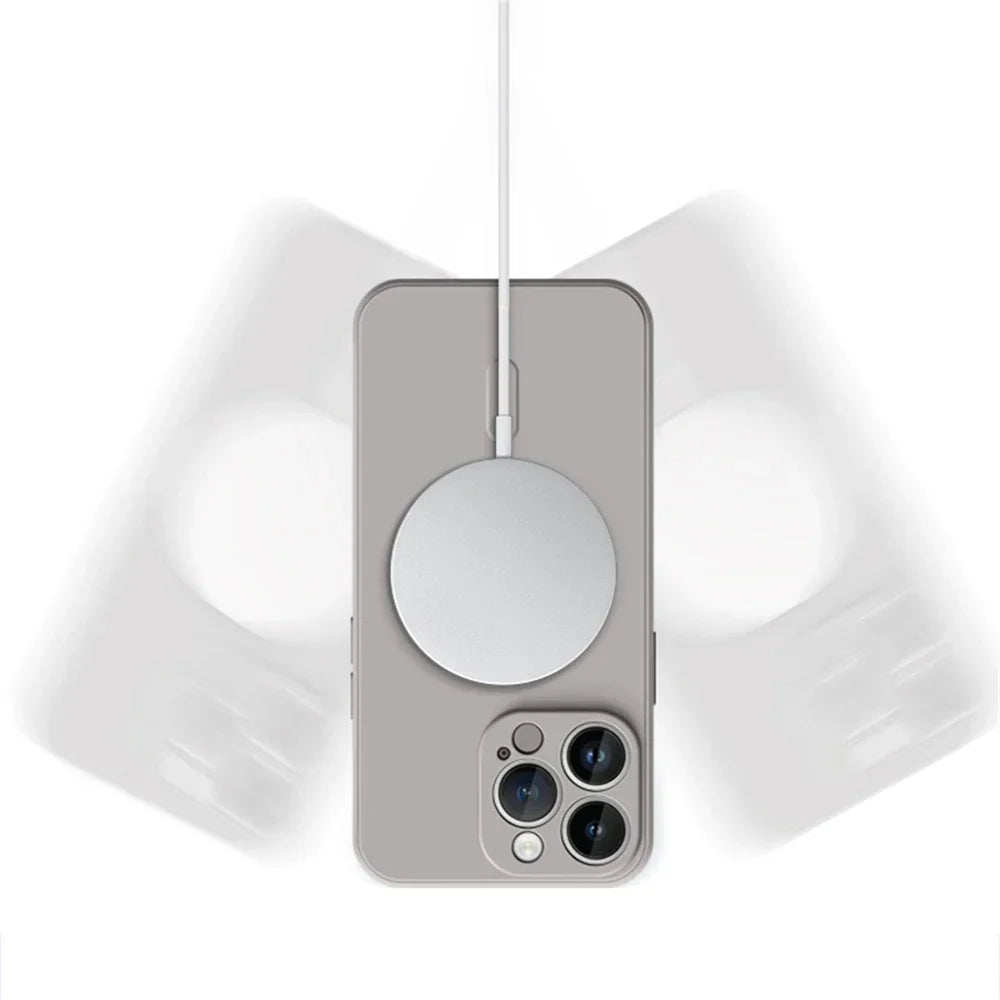 Luxury Original Liquid Silicone Case For iPhone 17 16 15 14 13 12 11 Pro Max 13 Mini Shockproof Bumper Cover Accessories