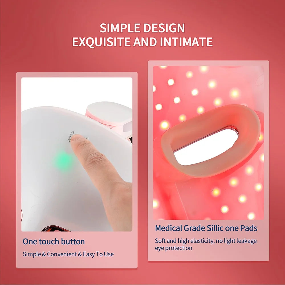 Wireless 7 Colors Face LED Mask Photon Facal Beauty Mask Skin Rejuvenation Anti Acne Repair Skin Tightening Anti Aging Skin Care