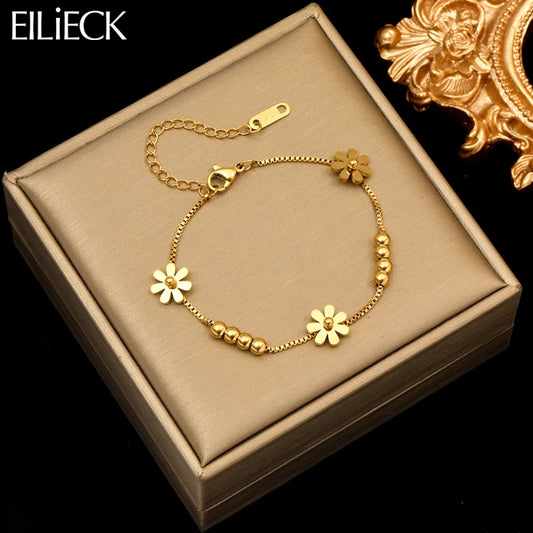 Orexy™ Golden Bloom Stainless Steel Bracelet