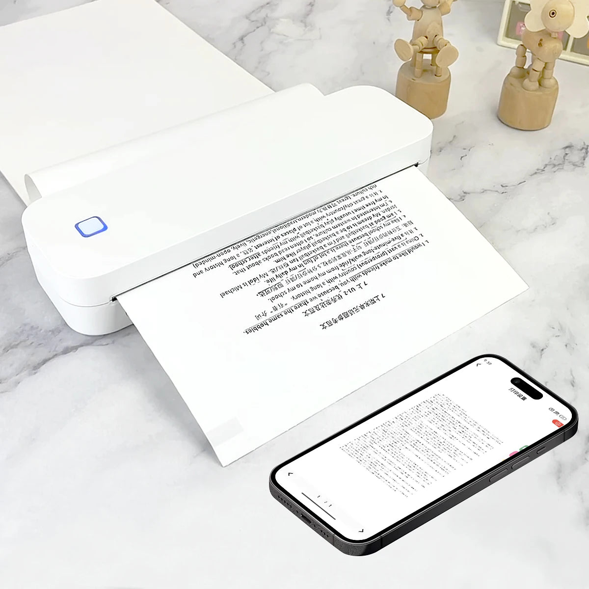 Orexy™ Wireless Inkless portable Thermal Printer. Compatible with Iphone & Laptop