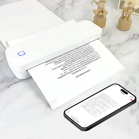 Orexy™ Wireless Inkless portable Thermal Printer. Compatible with Iphone & Laptop