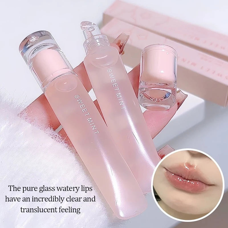 Jelly Lip Gloss Long Lasting Mirror Water Lip Glaze Colored Moisturizing Lipstick Crystal Shiny Lip Tint Korean Lips Care Makeup