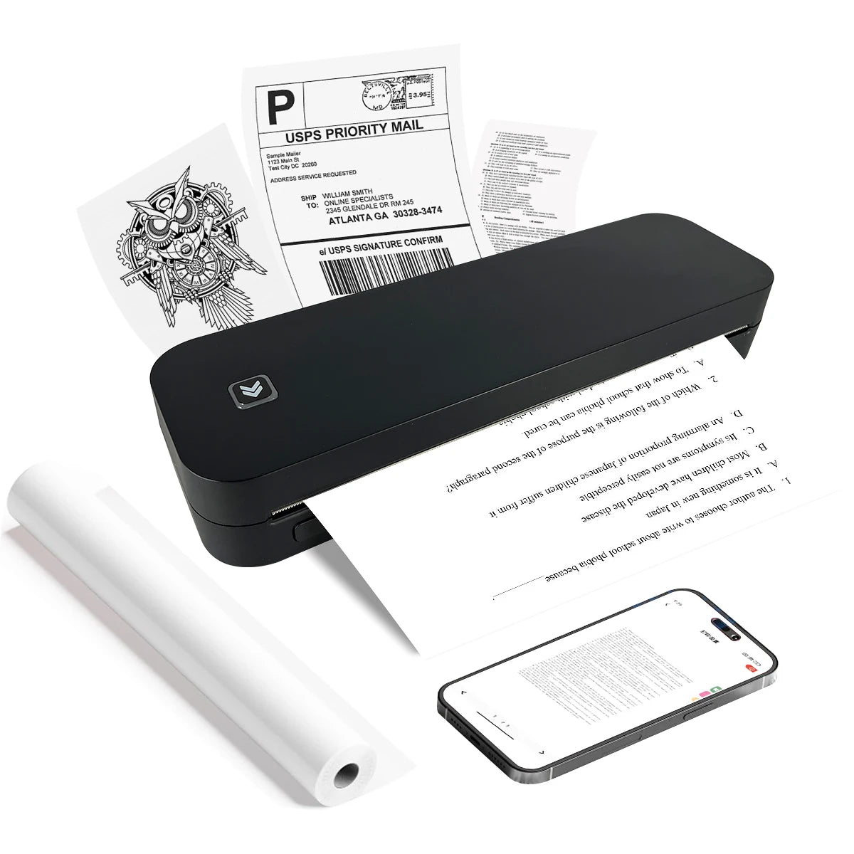 Orexy™ Wireless Inkless portable Thermal Printer. Compatible with Iphone & Laptop
