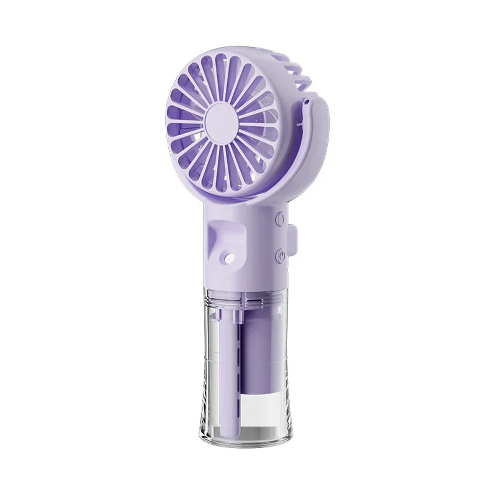 Portable Mini Handheld Humidifier USB Rechargeable Fan for Outdoor