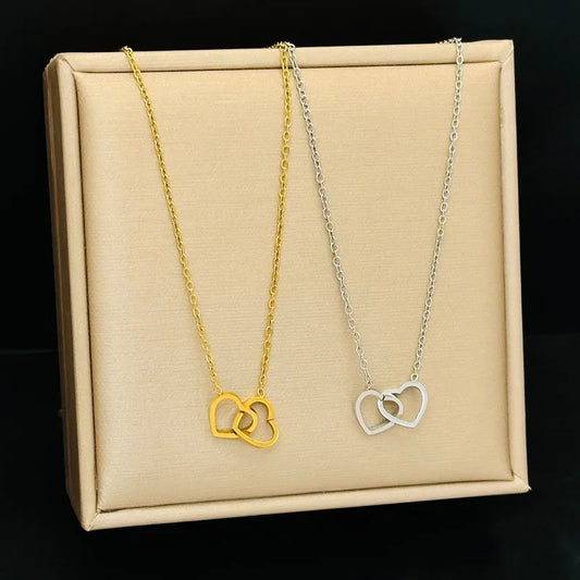 Orexy™ Luxury Double Heart Pendant Necklace for Women