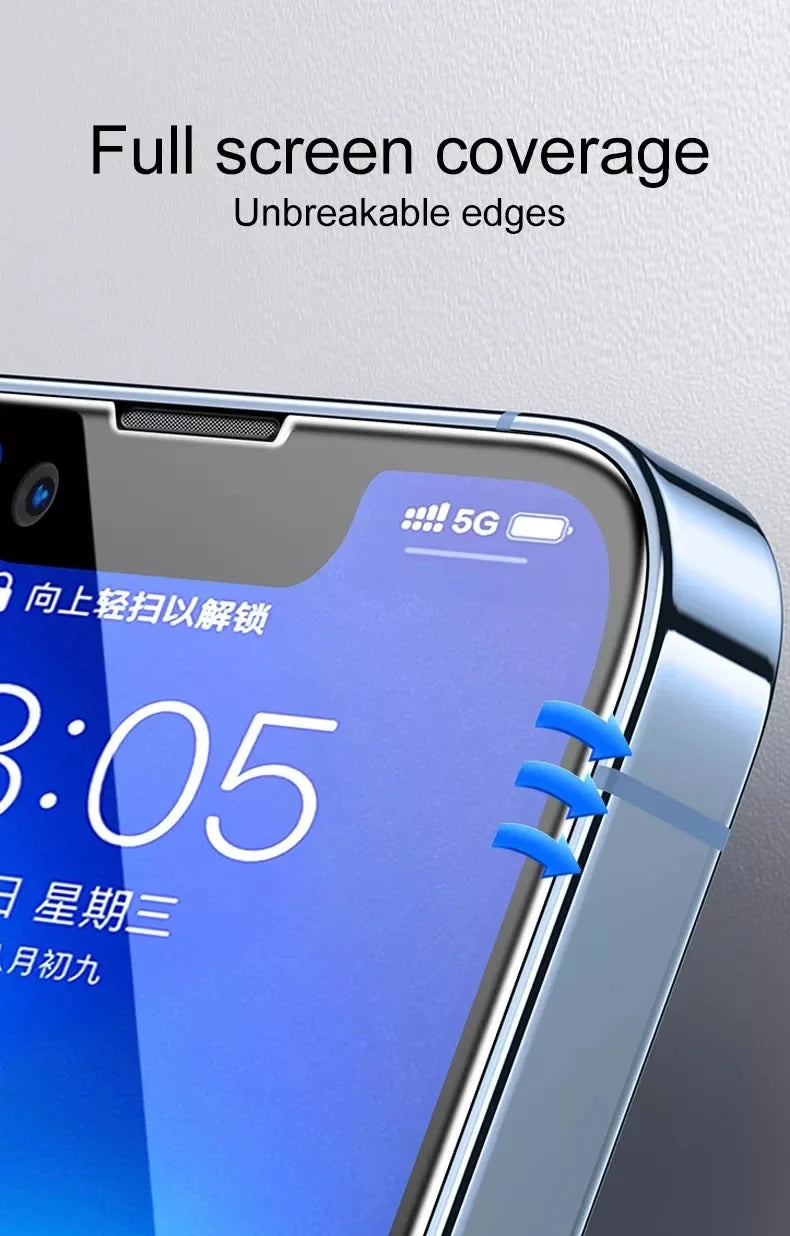 9D Tempered Glass 1-5PCS for iPhone 17/16/15/14/13/12/11 Pro Max, X/XS/XR/14/15/16/17 Plus - HD Screen Protector!