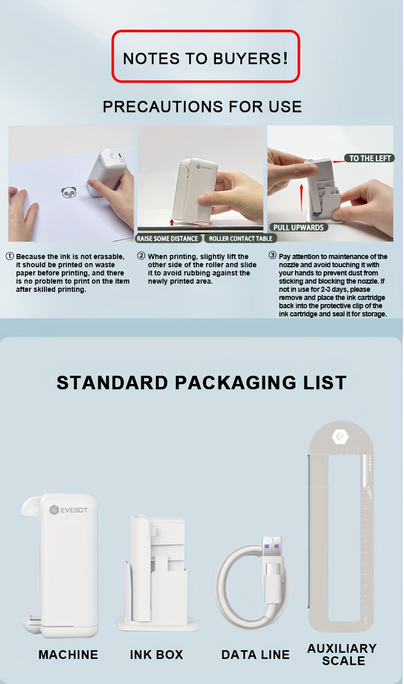 Orexy™ Mini Handheld Wireless Intelligent Printer