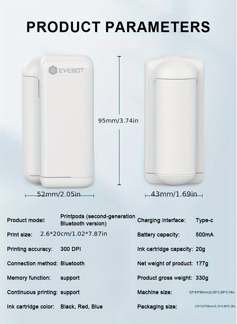 Orexy™ Mini Handheld Wireless Intelligent Printer