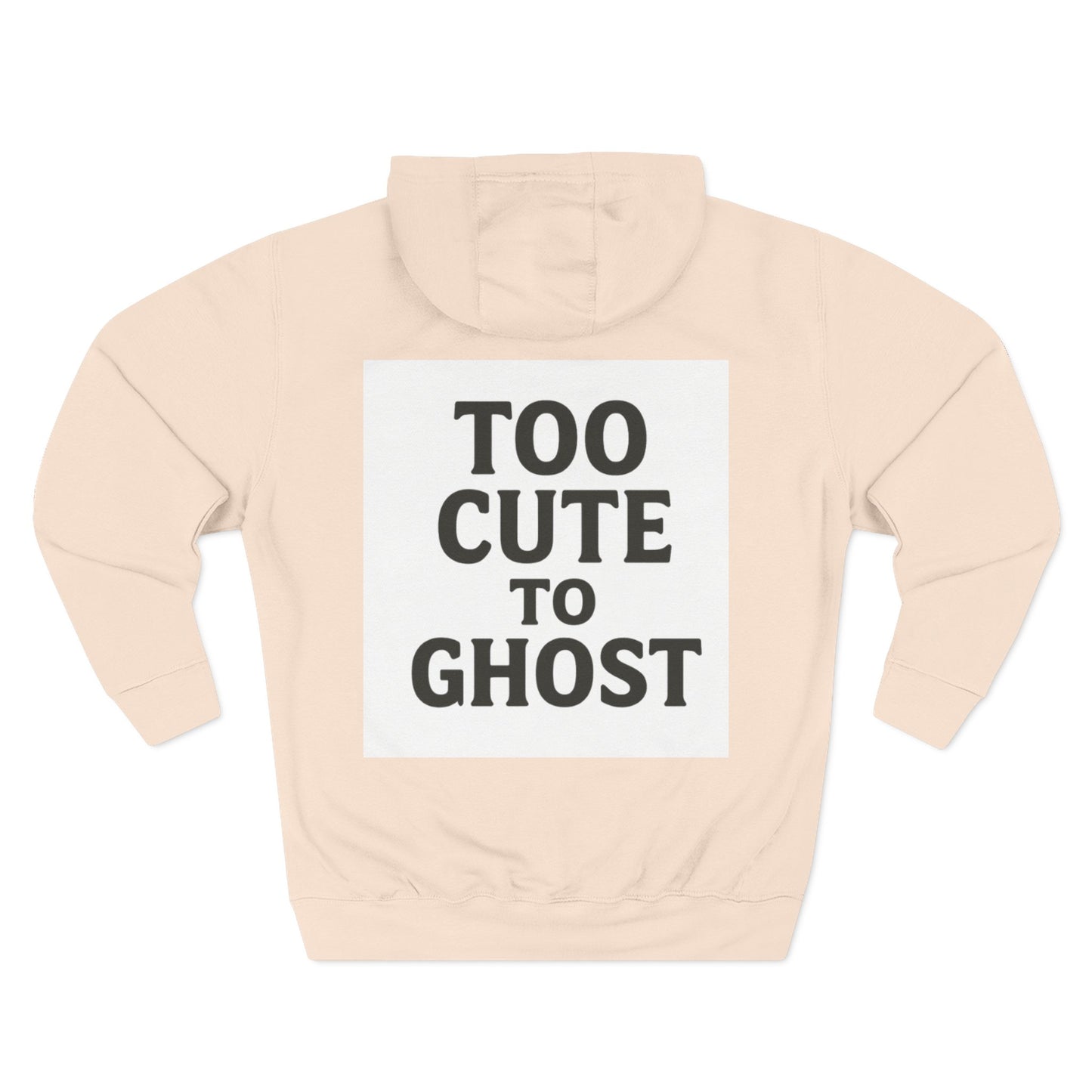 Too Cute to Ghost Fleece Hoodie, Cozy Sweatshirt, Gifts for Her, Halloween Apparel, Casual Outfit, Fun Layering