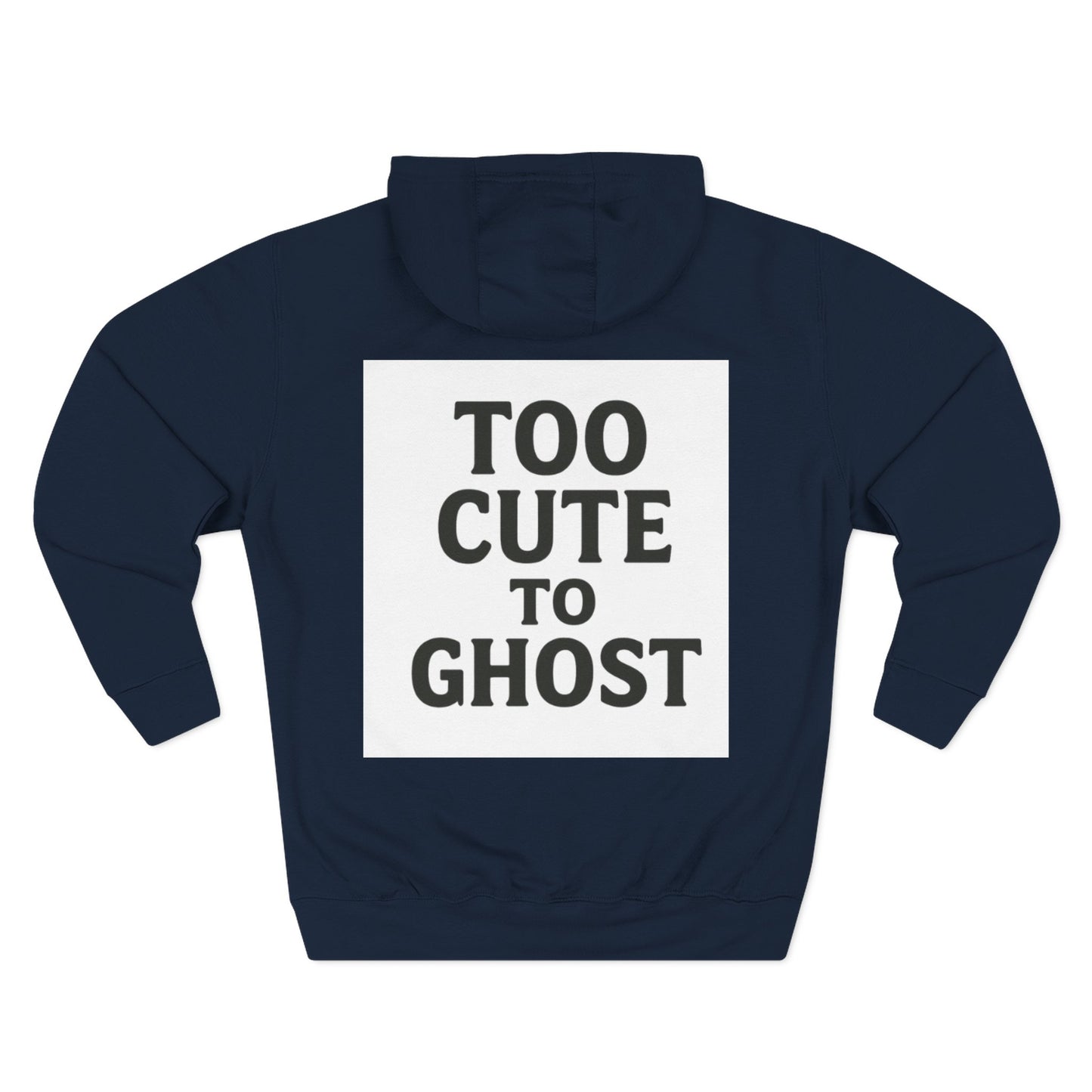 Too Cute to Ghost Fleece Hoodie, Cozy Sweatshirt, Gifts for Her, Halloween Apparel, Casual Outfit, Fun Layering