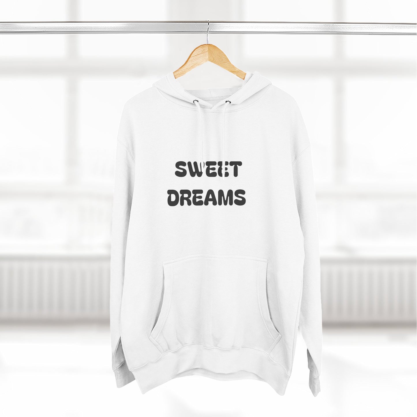 Three-Panel Fleece Hoodie - Sweet Dreams & Too Cute to Ghost, Cozy Hoodie for Fall, Cute Casual Wear, Gift for Halloween, Funny Hoodie