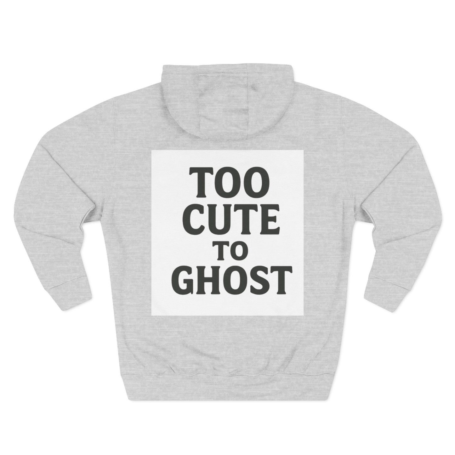 Too Cute to Ghost Fleece Hoodie, Cozy Sweatshirt, Gifts for Her, Halloween Apparel, Casual Outfit, Fun Layering