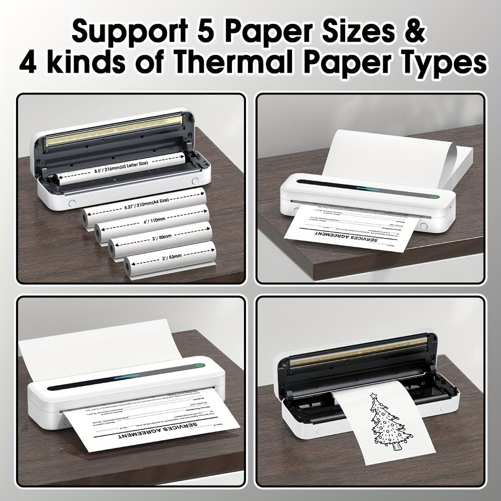 Orexy™ Portable Wireless  Thermal  Printer with  Upgraded  Thermal Paper- For Business Travel