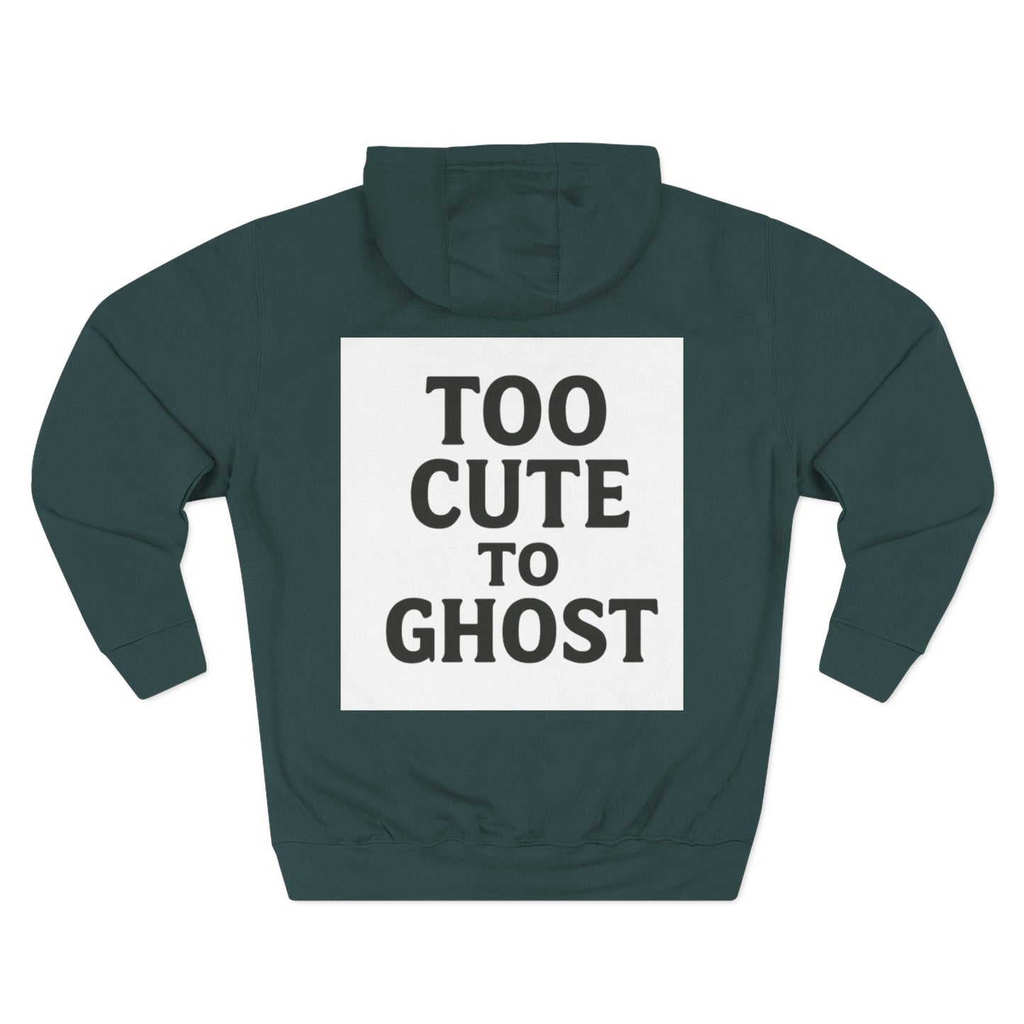 Too Cute to Ghost Fleece Hoodie, Cozy Sweatshirt, Gifts for Her, Halloween Apparel, Casual Outfit, Fun Layering