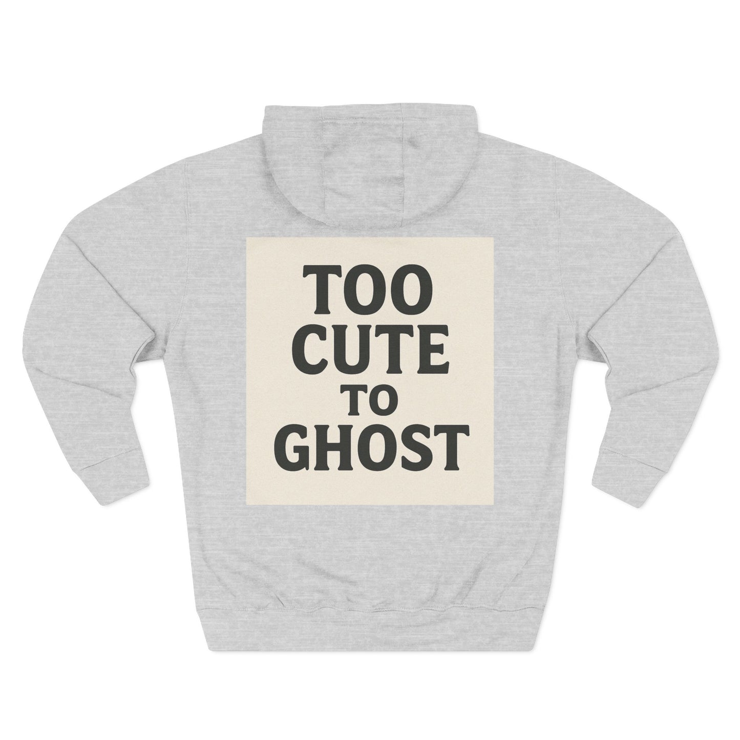 Three-Panel Fleece Hoodie - Sweet Dreams & Too Cute to Ghost, Cozy Hoodie for Fall, Cute Casual Wear, Gift for Halloween, Funny Hoodie