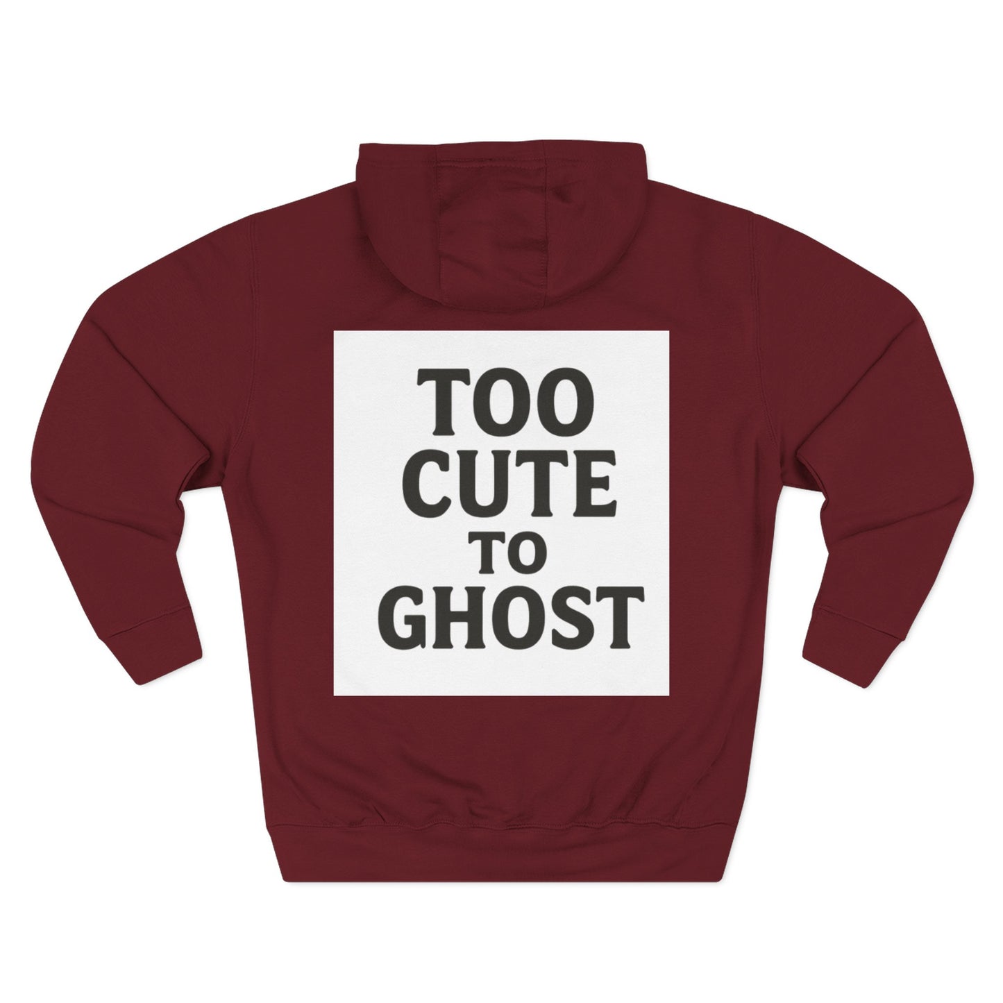 Too Cute to Ghost Fleece Hoodie, Cozy Sweatshirt, Gifts for Her, Halloween Apparel, Casual Outfit, Fun Layering