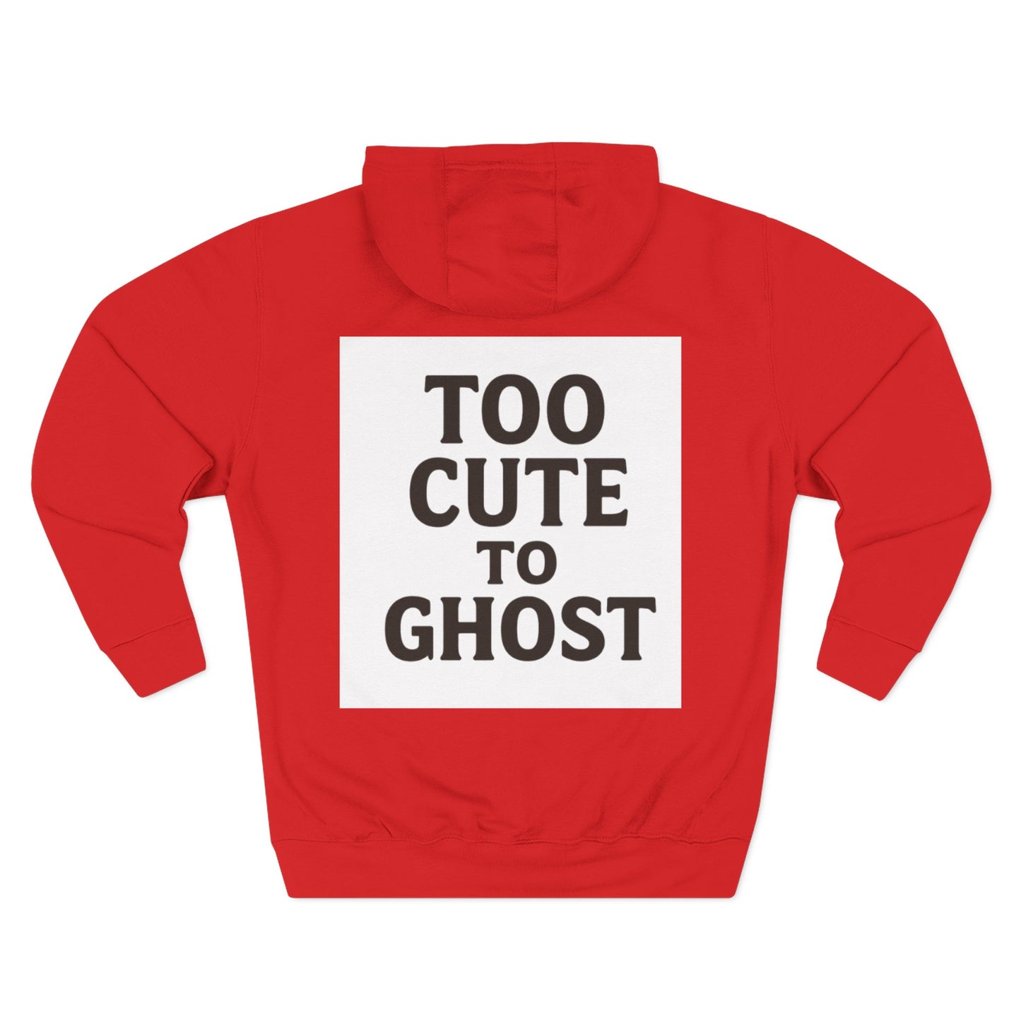 Too Cute to Ghost Fleece Hoodie, Cozy Sweatshirt, Gifts for Her, Halloween Apparel, Casual Outfit, Fun Layering