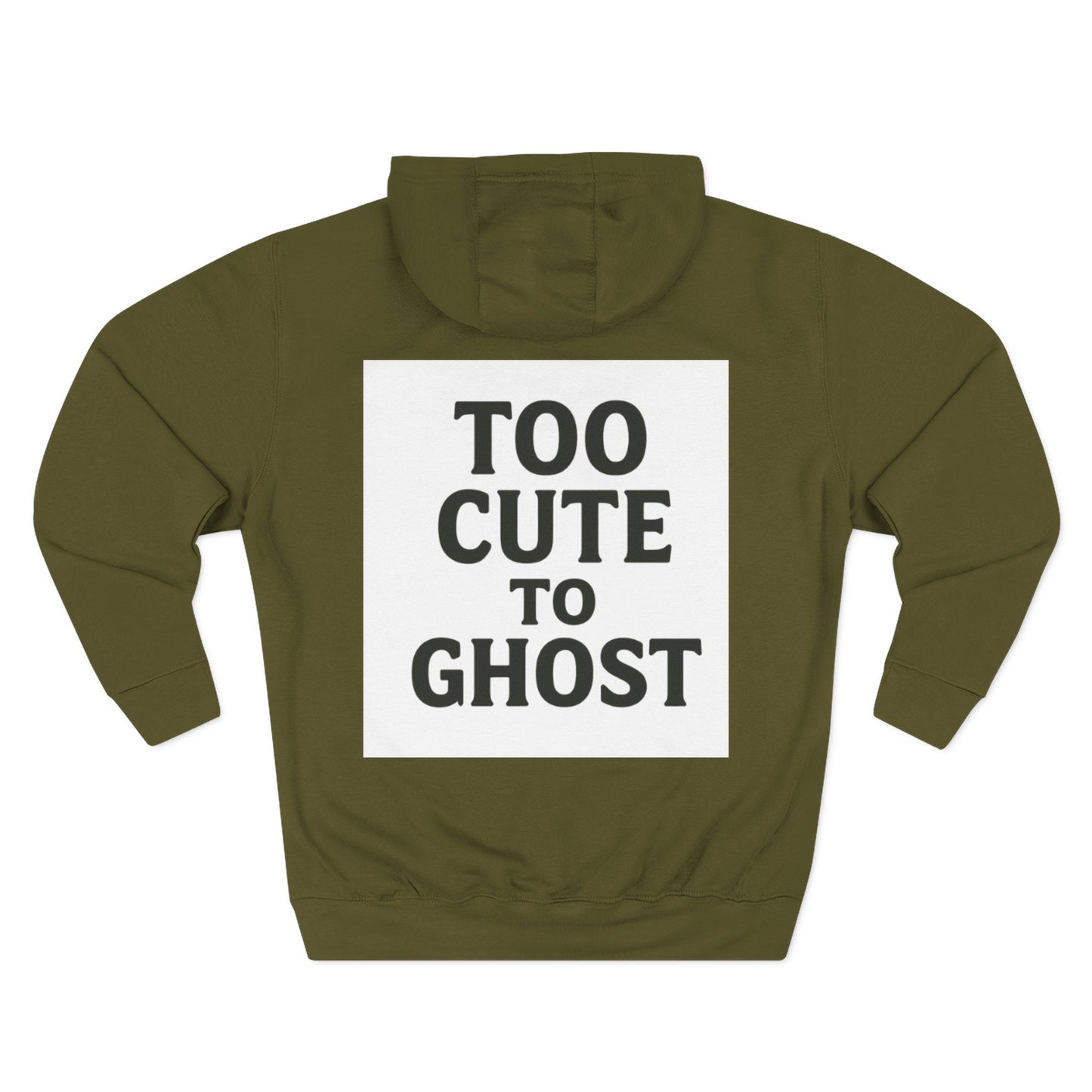 Too Cute to Ghost Fleece Hoodie, Cozy Sweatshirt, Gifts for Her, Halloween Apparel, Casual Outfit, Fun Layering