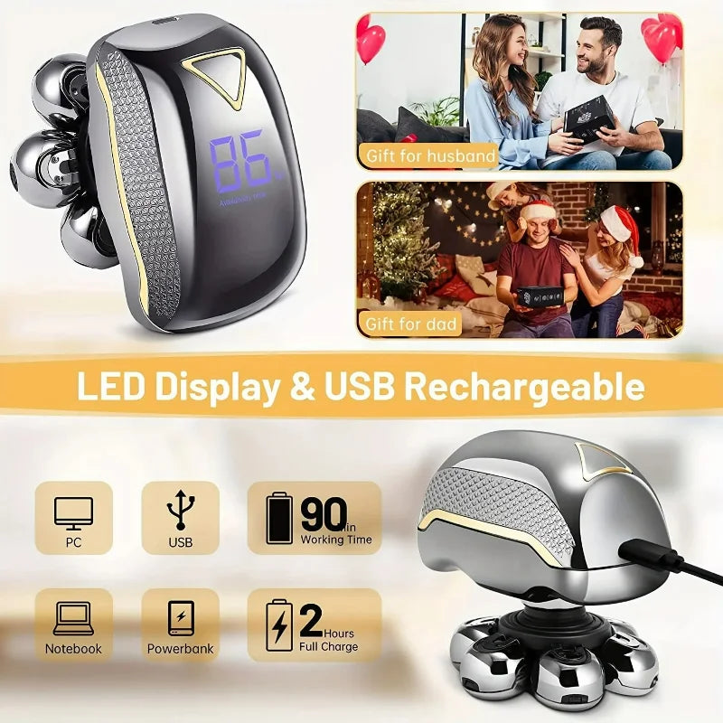 Men's  & Women Rechargeable Cordless Hair Shaving Razors.  Bald Man 6 In 1 Waterproof Wet Dry Beard Trimmer