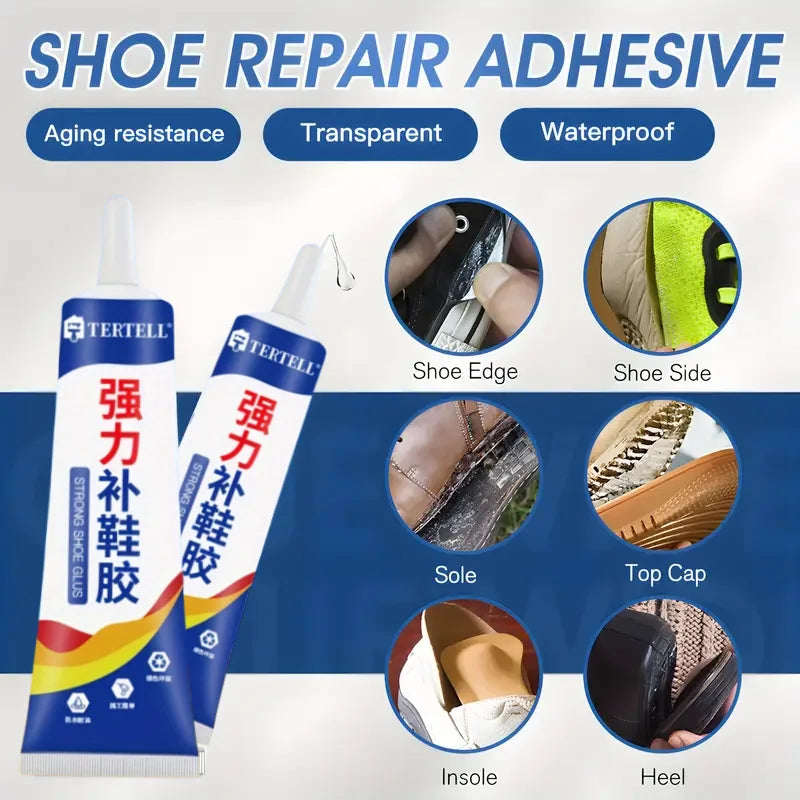 Professional Shoe Repair Glue (60ml) | Strong elastic adhesive for sports shoes, synthetic leather and accessories.
