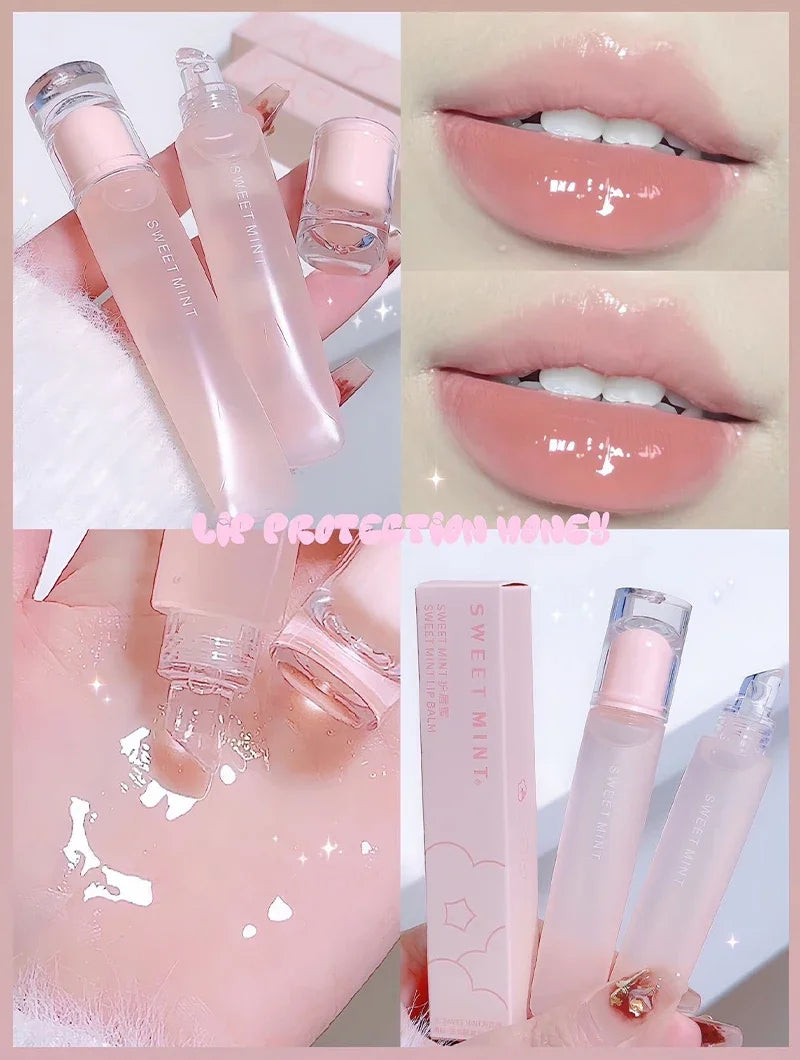 Jelly Lip Gloss Long Lasting Mirror Water Lip Glaze Colored Moisturizing Lipstick Crystal Shiny Lip Tint Korean Lips Care Makeup