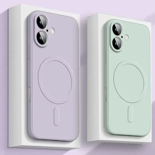 Luxury Original Liquid Silicone Case For iPhone 17 16 15 14 13 12 11 Pro Max 13 Mini Shockproof Bumper Cover Accessories