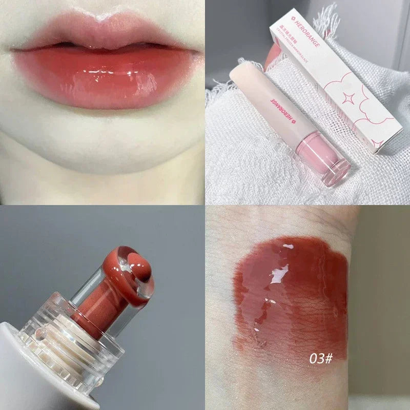Jelly Lip Gloss Long Lasting Mirror Water Lip Glaze Colored Moisturizing Lipstick Crystal Shiny Lip Tint Korean Lips Care Makeup