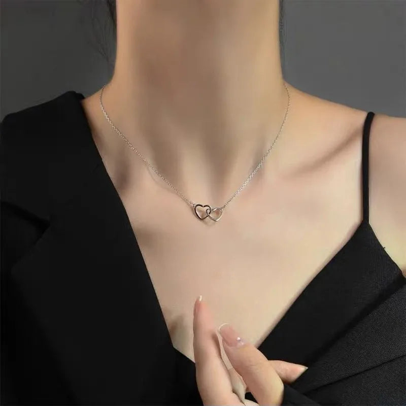 Orexy™ Luxury Double Heart Pendant Necklace for Women