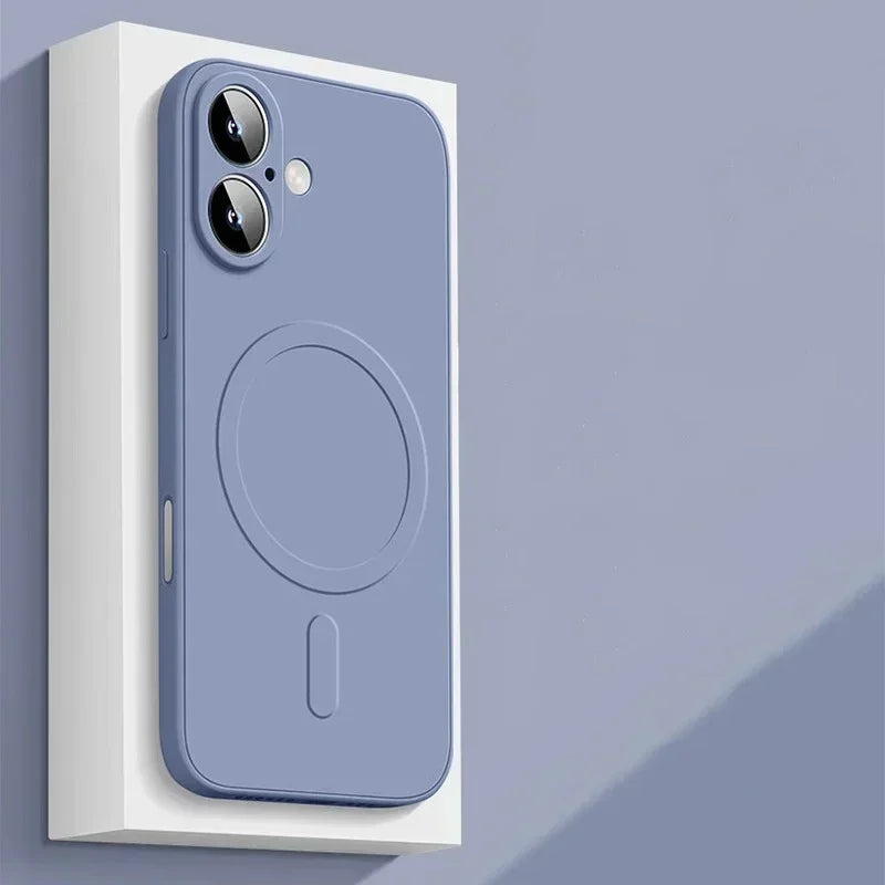 Luxury Original Liquid Silicone Case For iPhone 17 16 15 14 13 12 11 Pro Max 13 Mini Shockproof Bumper Cover Accessories